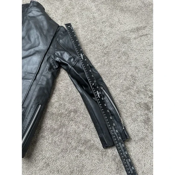 Vnt Womens Leather Jacket 90s THE Leather Shop SEARS Casual Streetwear, Size 8 - Picture 12 of 12